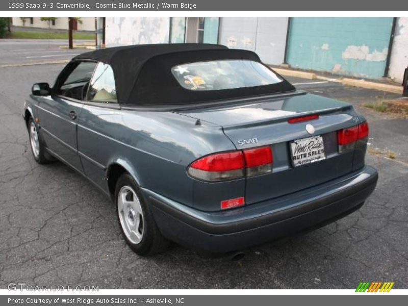 Cosmic Blue Metallic / Warm Beige 1999 Saab 9-3 Convertible