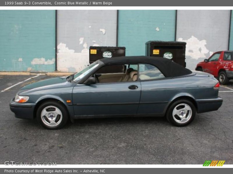 Cosmic Blue Metallic / Warm Beige 1999 Saab 9-3 Convertible