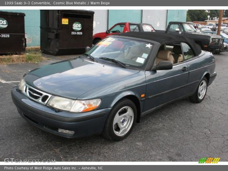 Cosmic Blue Metallic / Warm Beige 1999 Saab 9-3 Convertible
