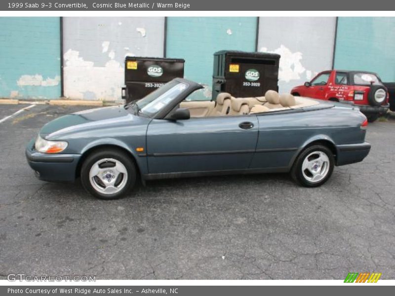 Cosmic Blue Metallic / Warm Beige 1999 Saab 9-3 Convertible