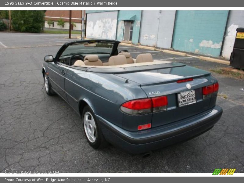 Cosmic Blue Metallic / Warm Beige 1999 Saab 9-3 Convertible