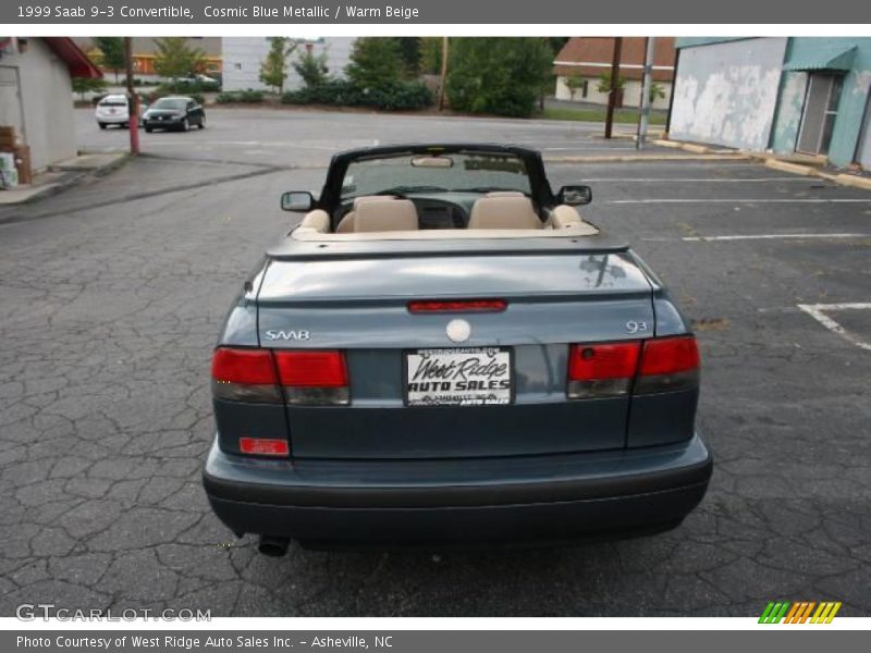 Cosmic Blue Metallic / Warm Beige 1999 Saab 9-3 Convertible