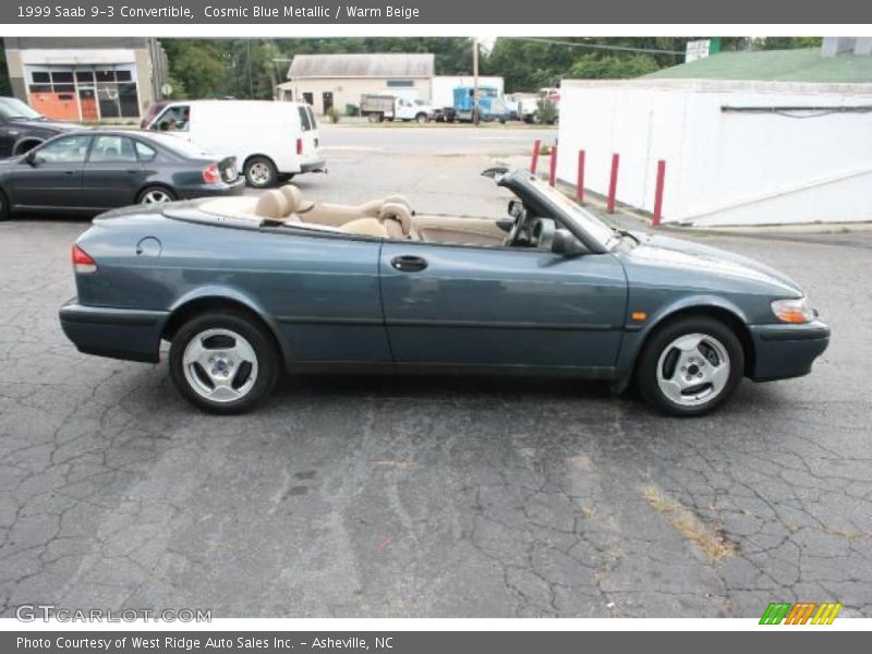 Cosmic Blue Metallic / Warm Beige 1999 Saab 9-3 Convertible