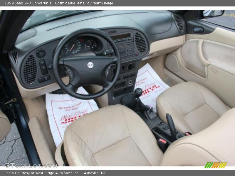 Cosmic Blue Metallic / Warm Beige 1999 Saab 9-3 Convertible