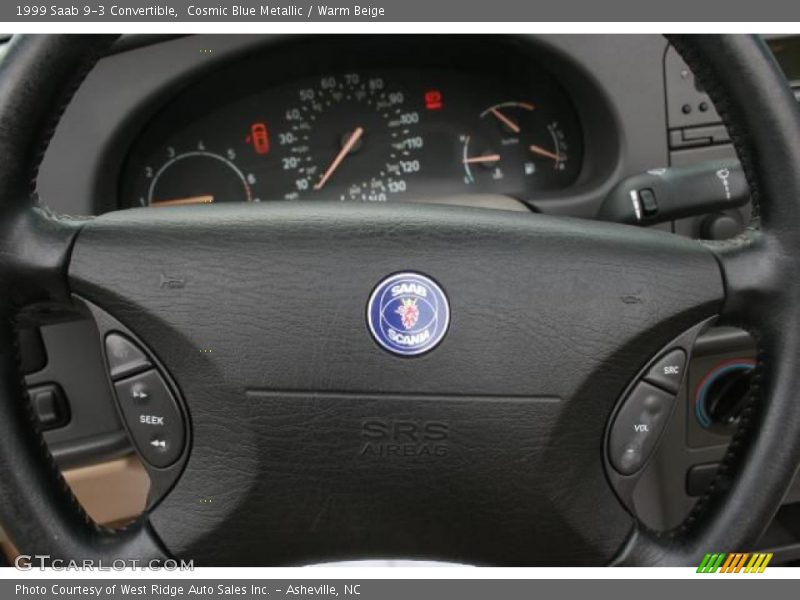 Cosmic Blue Metallic / Warm Beige 1999 Saab 9-3 Convertible