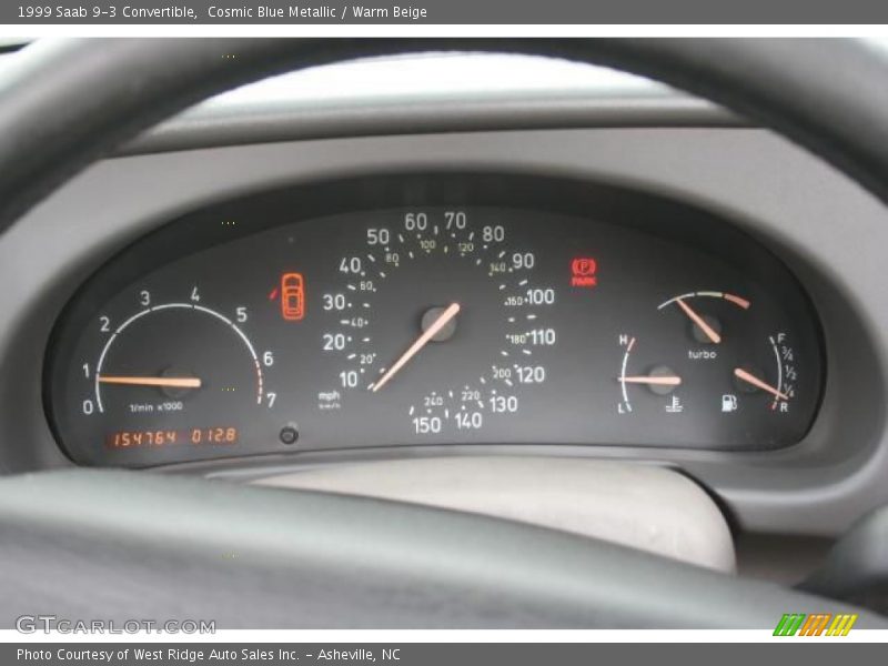 Cosmic Blue Metallic / Warm Beige 1999 Saab 9-3 Convertible