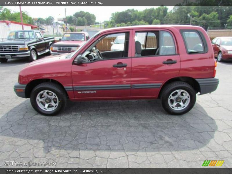 Wildfire Red / Medium Gray 1999 Chevrolet Tracker 4x4