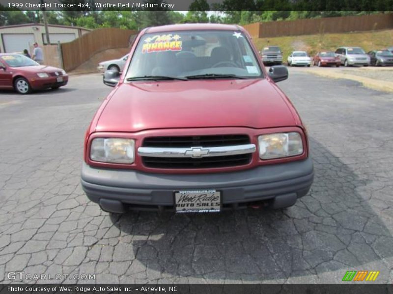 Wildfire Red / Medium Gray 1999 Chevrolet Tracker 4x4