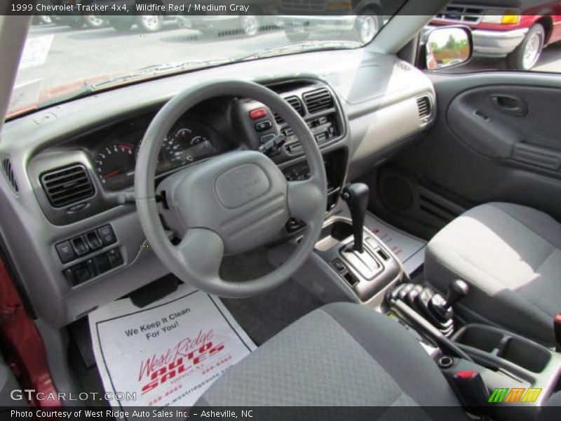 Wildfire Red / Medium Gray 1999 Chevrolet Tracker 4x4
