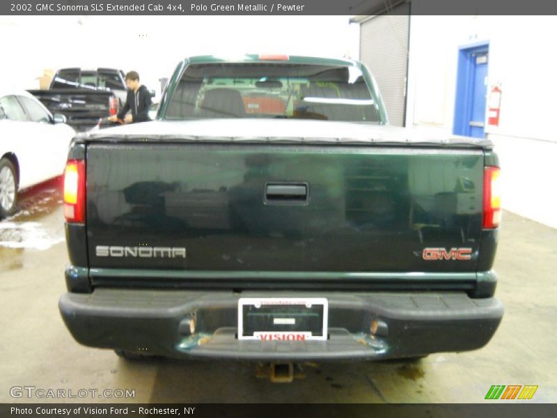 Polo Green Metallic / Pewter 2002 GMC Sonoma SLS Extended Cab 4x4