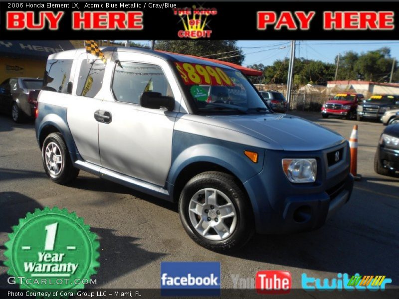 Atomic Blue Metallic / Gray/Blue 2006 Honda Element LX