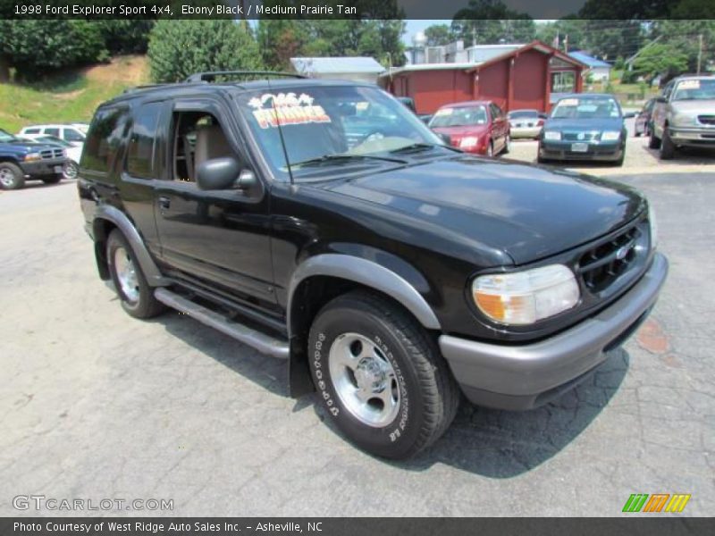 Ebony Black / Medium Prairie Tan 1998 Ford Explorer Sport 4x4