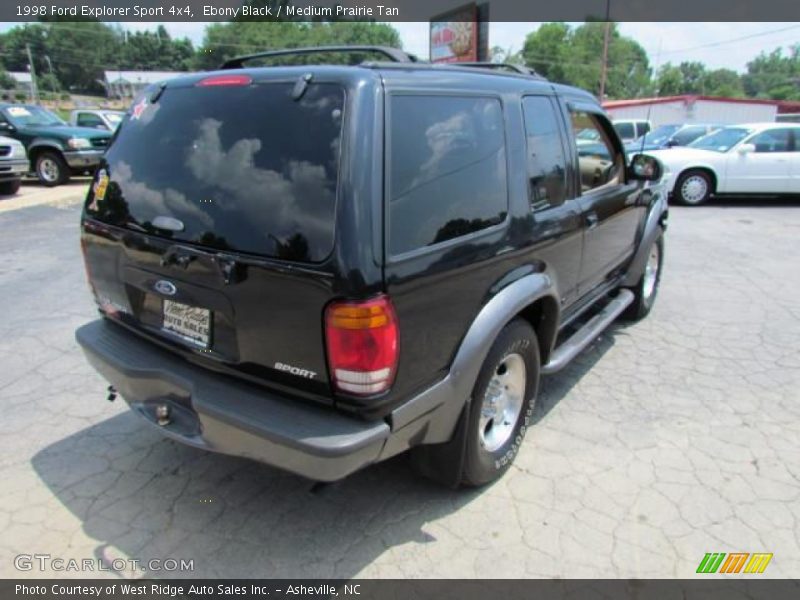 Ebony Black / Medium Prairie Tan 1998 Ford Explorer Sport 4x4