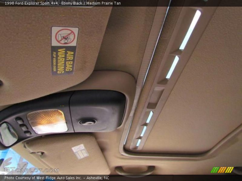 Ebony Black / Medium Prairie Tan 1998 Ford Explorer Sport 4x4