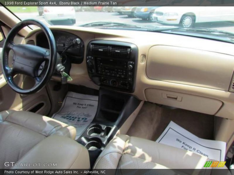 Ebony Black / Medium Prairie Tan 1998 Ford Explorer Sport 4x4