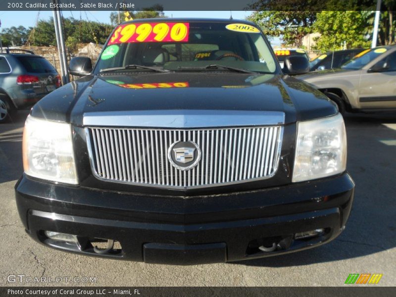 Sable Black / Shale 2002 Cadillac Escalade