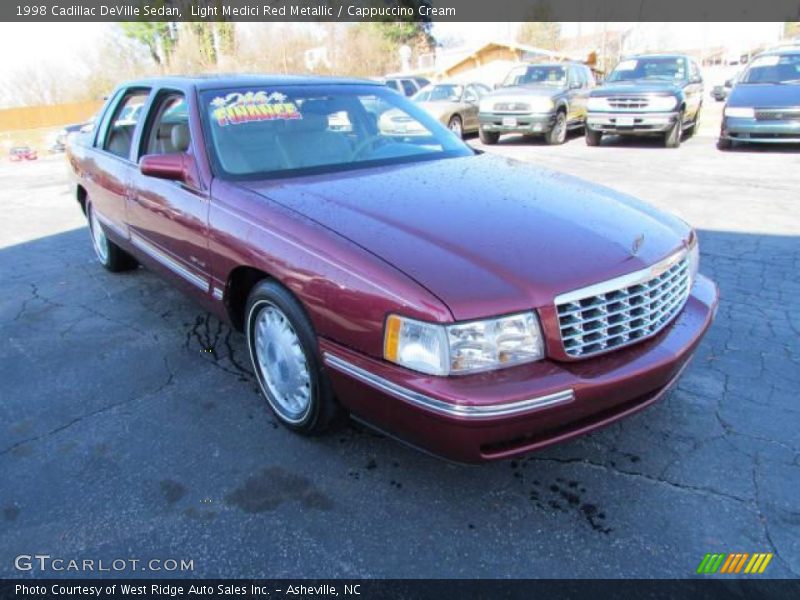 Light Medici Red Metallic / Cappuccino Cream 1998 Cadillac DeVille Sedan