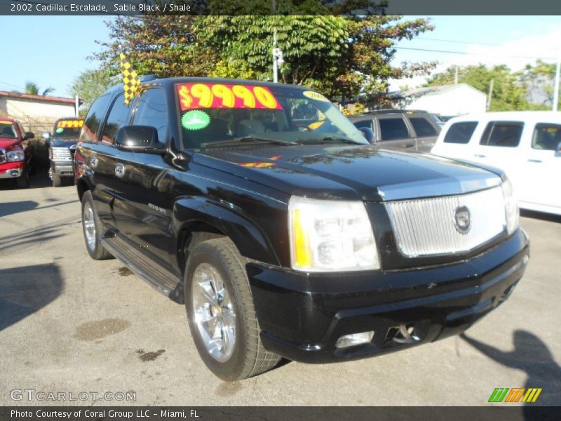 Sable Black / Shale 2002 Cadillac Escalade