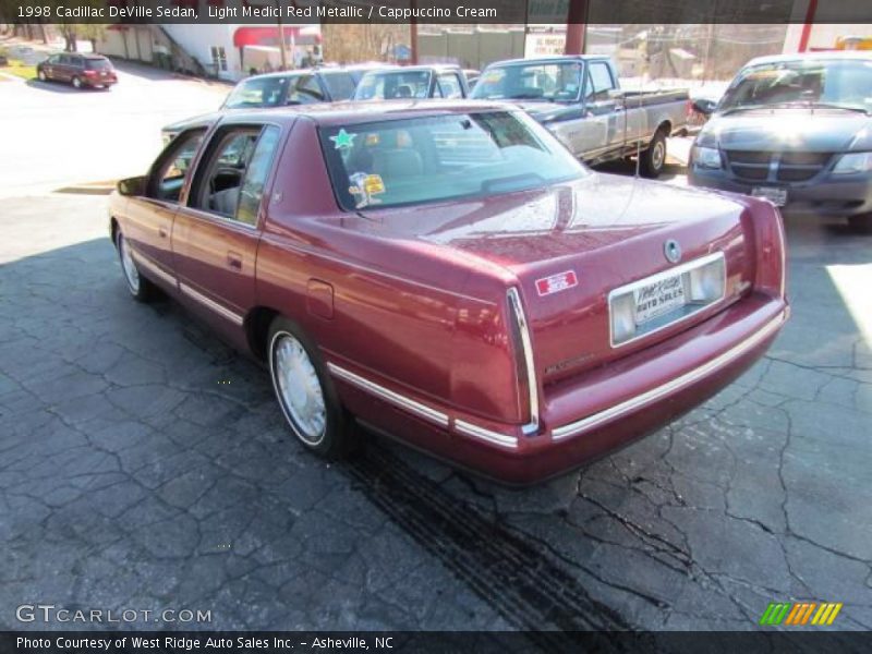 Light Medici Red Metallic / Cappuccino Cream 1998 Cadillac DeVille Sedan