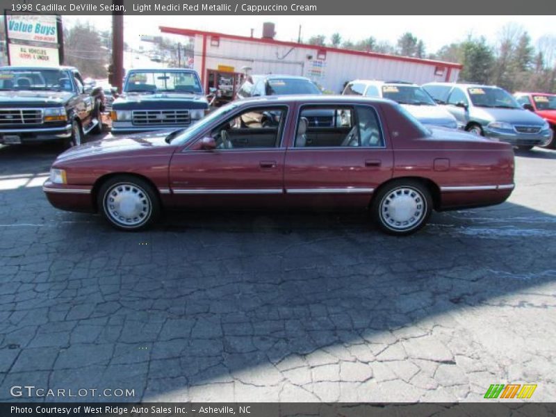 Light Medici Red Metallic / Cappuccino Cream 1998 Cadillac DeVille Sedan