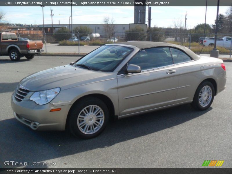 Light Sandstone Metallic / Dark Khaki/Light Graystone 2008 Chrysler Sebring Touring Convertible