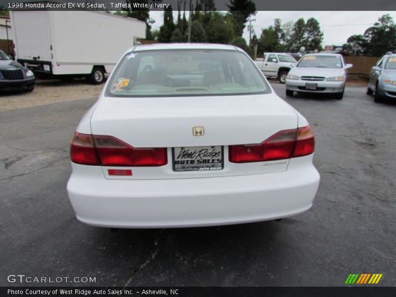 Taffeta White / Ivory 1998 Honda Accord EX V6 Sedan