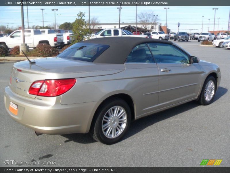 Light Sandstone Metallic / Dark Khaki/Light Graystone 2008 Chrysler Sebring Touring Convertible