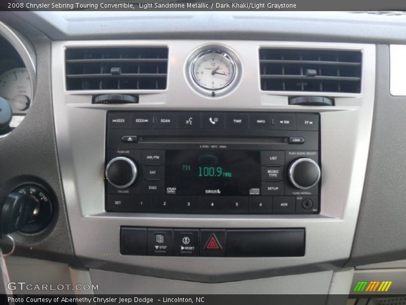 Light Sandstone Metallic / Dark Khaki/Light Graystone 2008 Chrysler Sebring Touring Convertible