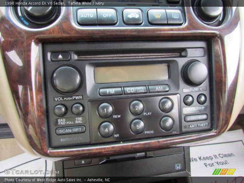 Audio System of 1998 Accord EX V6 Sedan