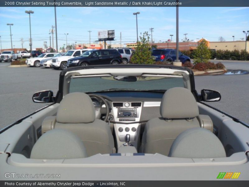 Light Sandstone Metallic / Dark Khaki/Light Graystone 2008 Chrysler Sebring Touring Convertible