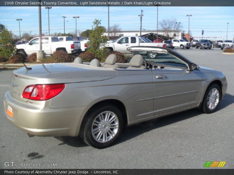 Light Sandstone Metallic / Dark Khaki/Light Graystone 2008 Chrysler Sebring Touring Convertible