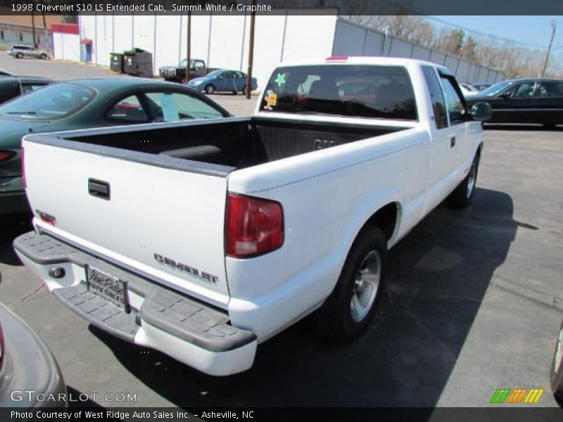 Summit White / Graphite 1998 Chevrolet S10 LS Extended Cab