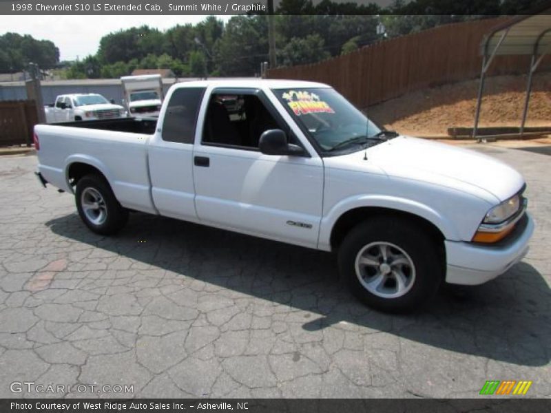 Summit White / Graphite 1998 Chevrolet S10 LS Extended Cab