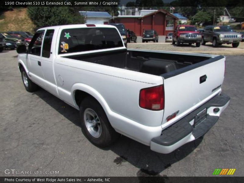 Summit White / Graphite 1998 Chevrolet S10 LS Extended Cab