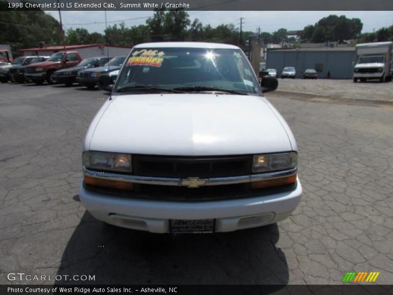 Summit White / Graphite 1998 Chevrolet S10 LS Extended Cab