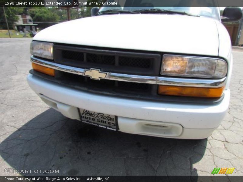 Summit White / Graphite 1998 Chevrolet S10 LS Extended Cab