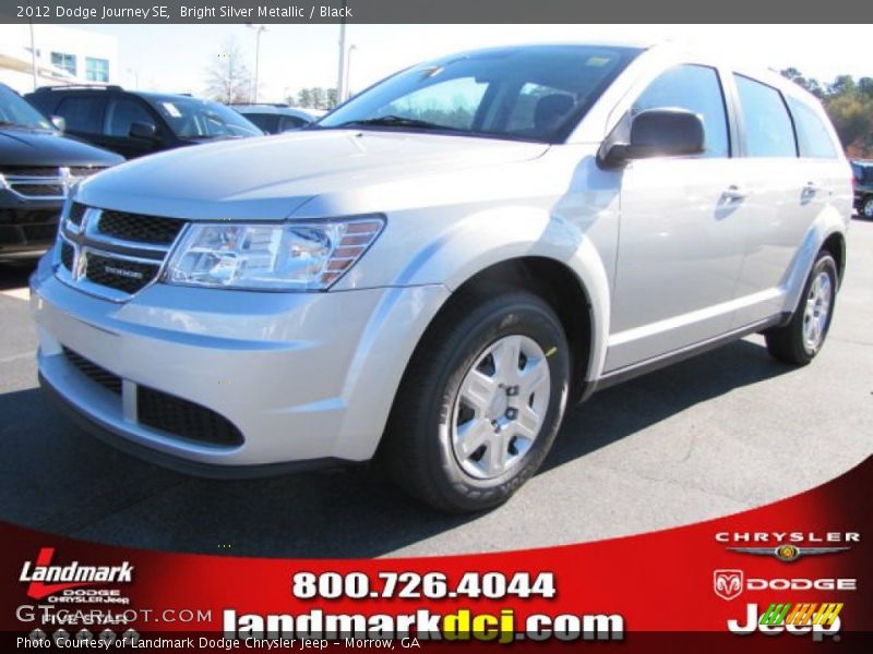 Bright Silver Metallic / Black 2012 Dodge Journey SE