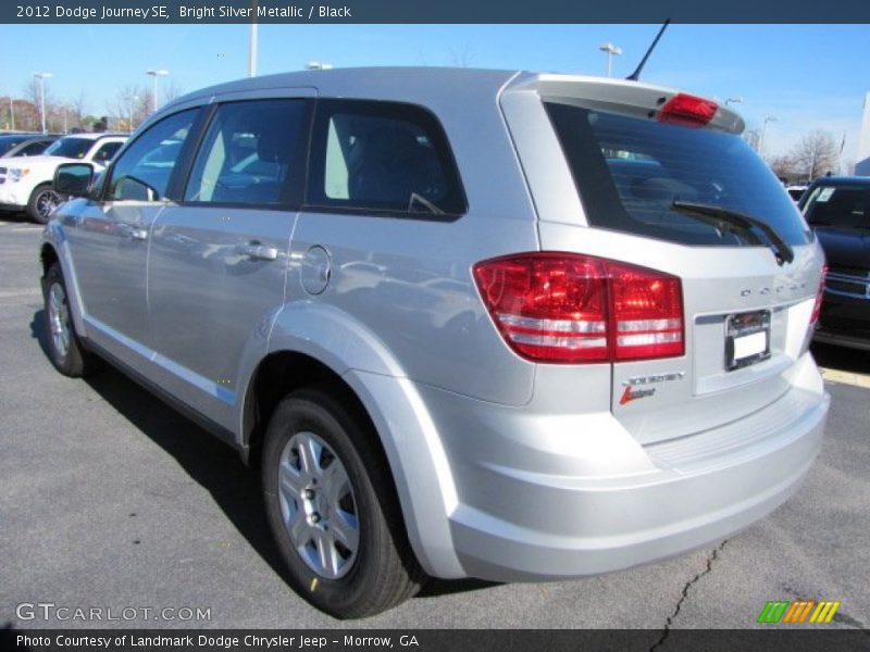 Bright Silver Metallic / Black 2012 Dodge Journey SE