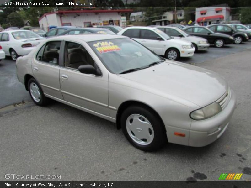Platinum Metallic / Tan 1997 Nissan Altima GLE