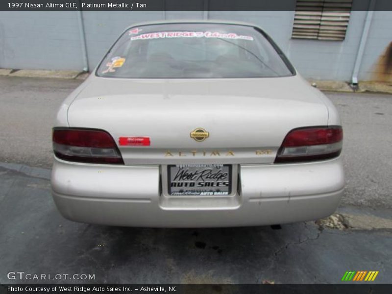 Platinum Metallic / Tan 1997 Nissan Altima GLE