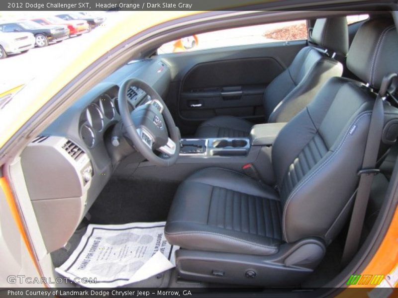 Header Orange / Dark Slate Gray 2012 Dodge Challenger SXT