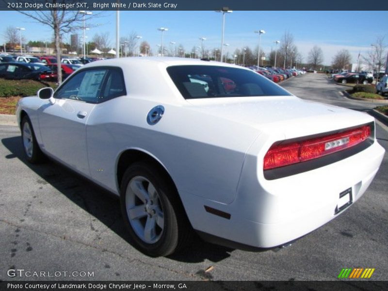 Bright White / Dark Slate Gray 2012 Dodge Challenger SXT