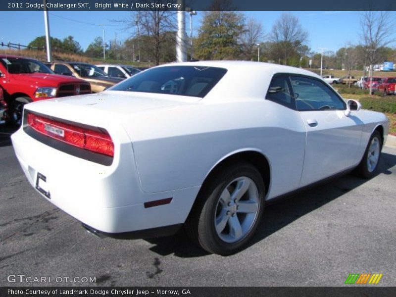 Bright White / Dark Slate Gray 2012 Dodge Challenger SXT