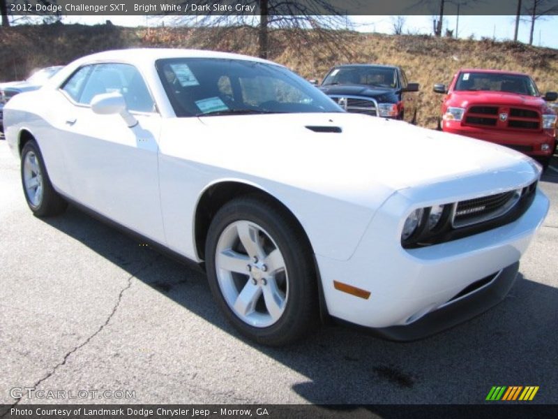 Bright White / Dark Slate Gray 2012 Dodge Challenger SXT