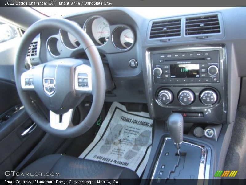 Bright White / Dark Slate Gray 2012 Dodge Challenger SXT