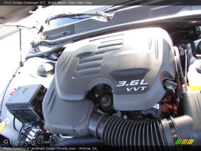 Bright White / Dark Slate Gray 2012 Dodge Challenger SXT