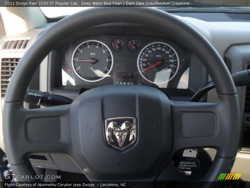 Deep Water Blue Pearl / Dark Slate Gray/Medium Graystone 2011 Dodge Ram 1500 ST Regular Cab