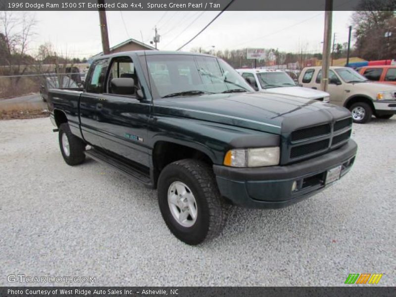 Spruce Green Pearl / Tan 1996 Dodge Ram 1500 ST Extended Cab 4x4