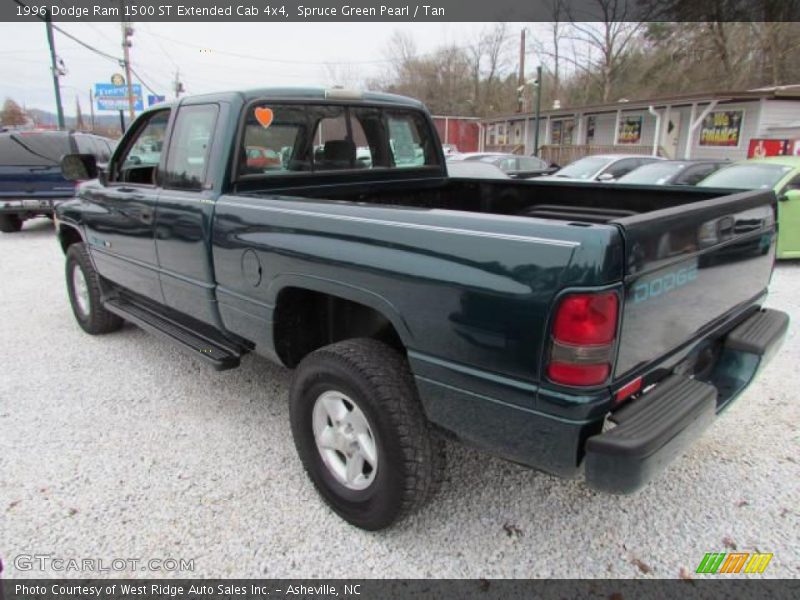Spruce Green Pearl / Tan 1996 Dodge Ram 1500 ST Extended Cab 4x4