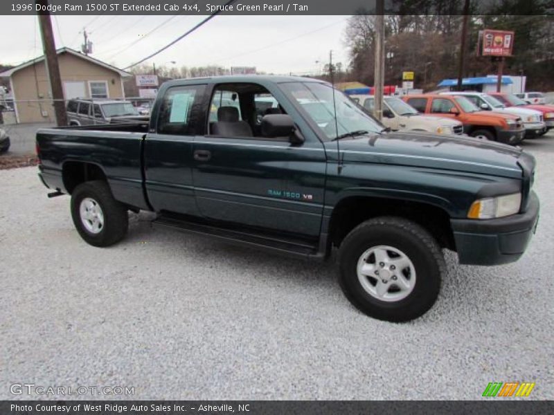 Spruce Green Pearl / Tan 1996 Dodge Ram 1500 ST Extended Cab 4x4